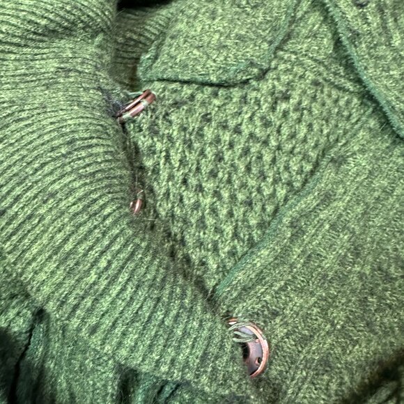Anthropologie MOTH Forest Green Bow Embellished Cardigan Sweater Women's Small - Picture 7 of 8